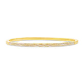 0.52ct 14k Yellow Gold Diamond Pave Bangle